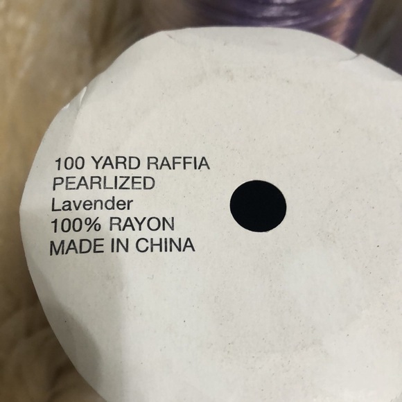 4 100 yard spools of lavender raffia - Picture 2 of 4